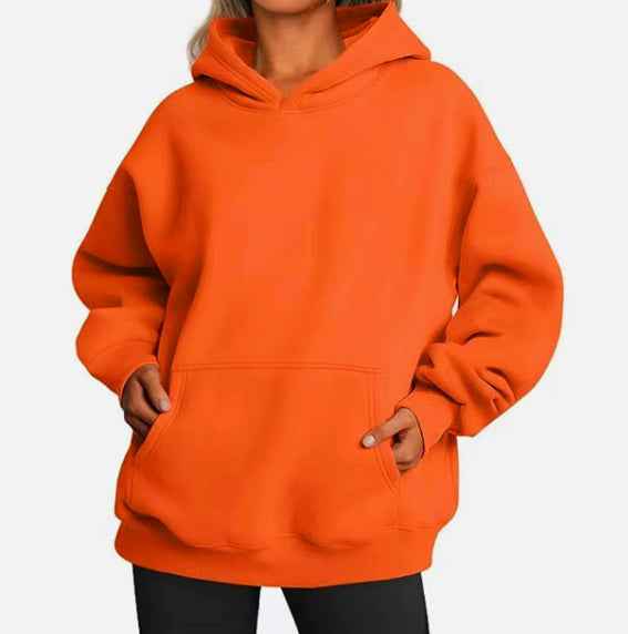 Women's Solid Sweatshirt Oversized Hoodie With Pockets