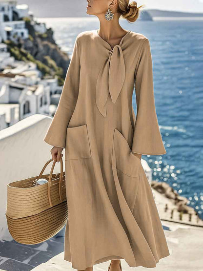 Women's Casual Loose Fashion Solid Color Dress