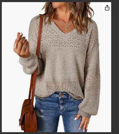 Solid Color Sweater For Women