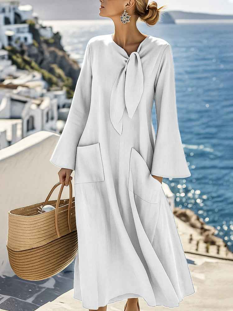 Women's Casual Loose Fashion Solid Color Dress