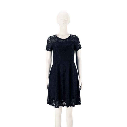 Round Neck Short Sleeve Lace Dress