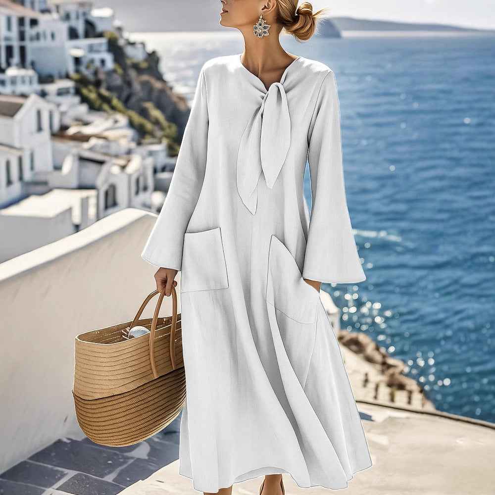 Women's Casual Loose Fashion Solid Color Dress