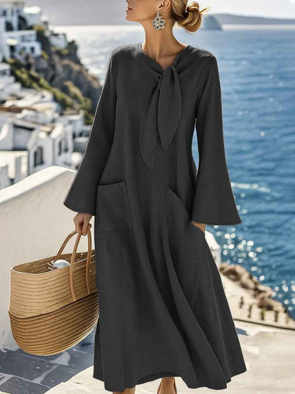 Women's Casual Loose Fashion Solid Color Dress